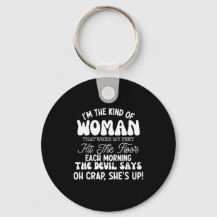 Gift For Women Motivational Quote Confident Woman Key Ring
