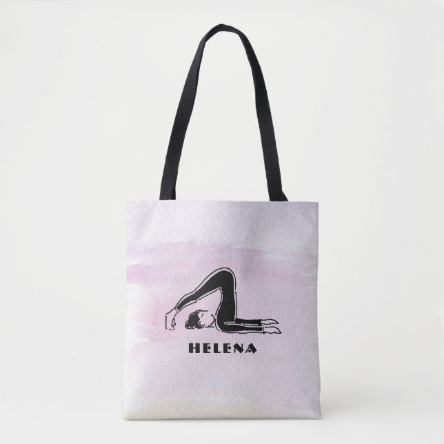 Gift for Yoga Pilates Lovers Personalised Tote Bag (Front)