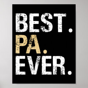 Gift From Granddaughter Grandson Best Pa Poster