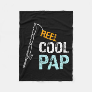 Gift From Granddaughter Grandson Reel Cool Pap Fleece Blanket