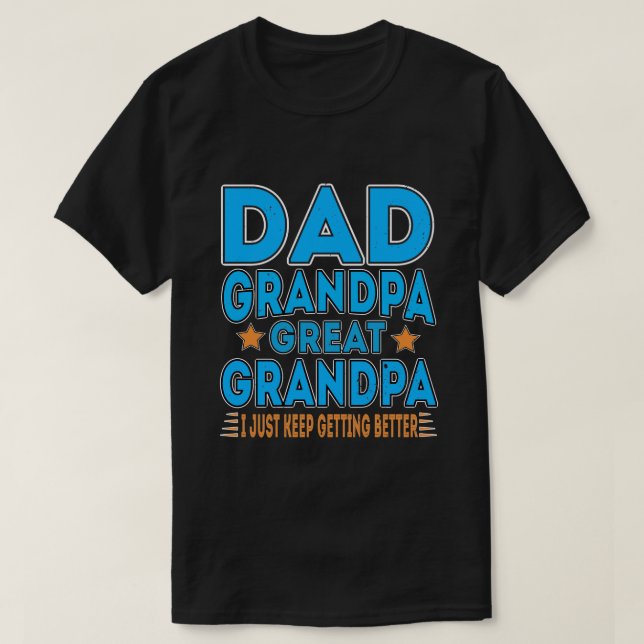 Gift from Grandkids Dad Grandpa Great Grandpa T-Shirt (Design Front)