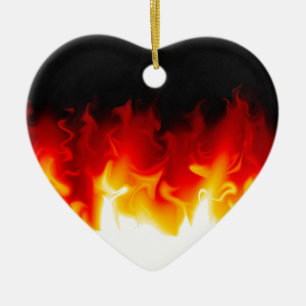 Gift from Hell in fire Ceramic Tree Decoration