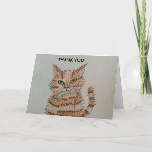 Gift from the Cat - Thank You card (Front)