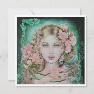 Gift from the fairy wren square greeting card