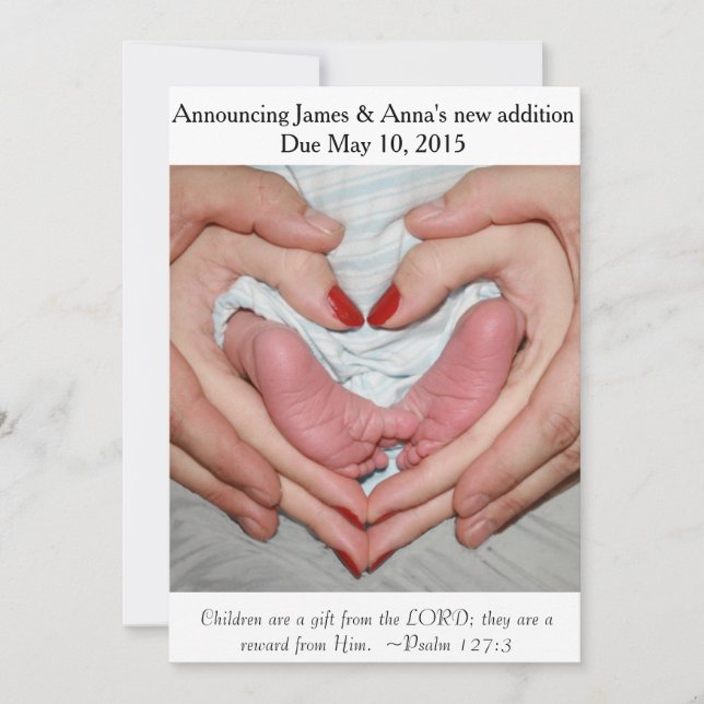 Gift from the Lord ~ Pregnancy Announcement (Front)