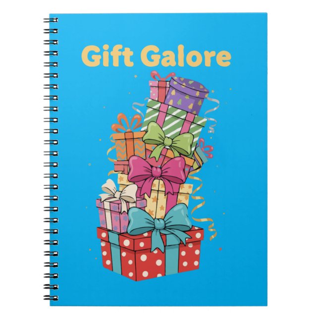  Gift Galore | Fun Cartoon Pile of Presents  Notebook (Front)