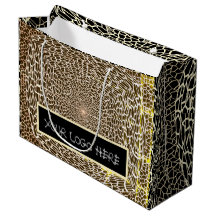 GIFT GOLDEN AND BLACK LARGE GIFT BAG
