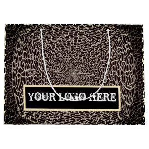 GIFT GOLDEN_ BLACK_BROWN LARGE GIFT BAG