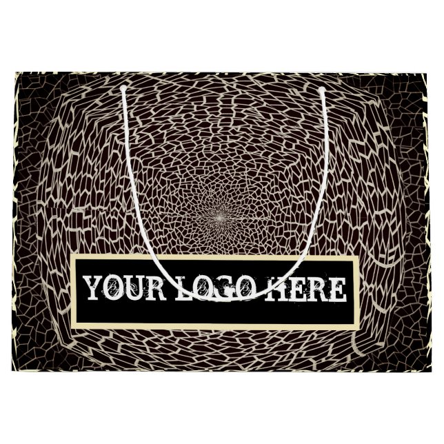 GIFT GOLDEN_ BLACK_BROWN  LARGE GIFT BAG (Front)