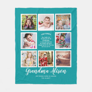Gift - Grandma Poem Photo Collage From Grandkids F Fleece Blanket