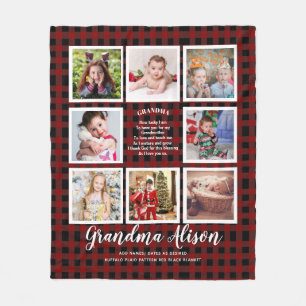 Gift - Grandma Poem Photo Collage From Grandkids F Fleece Blanket