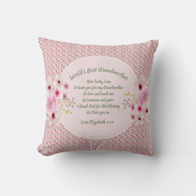 GIFT - Grandma Poems From Grandchildren - CUSTOM Cushion (Front)