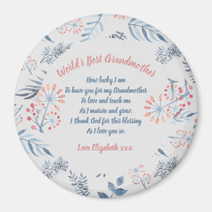 GIFT - Grandma Poems From Grandchildren - CUSTOM Magnet