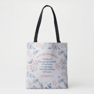 GIFT - Grandma Poems From Grandchildren - CUSTOM Tote Bag