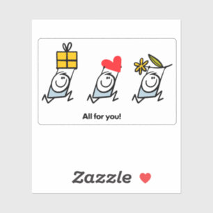 Gift, heart and flower