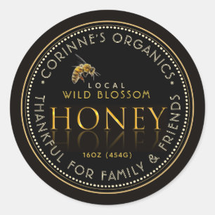 Gift Honey Label with Bee