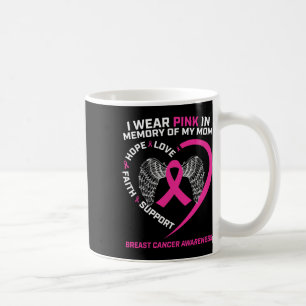 Gift I Wear Pink In Memory Of My Mum Breast Cancer Coffee Mug