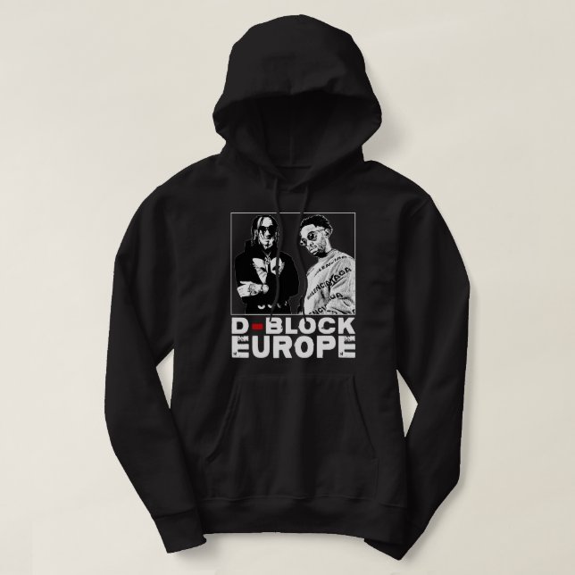 Gift Idea Classic D Block Europe Black And White D Hoodie (Design Front)