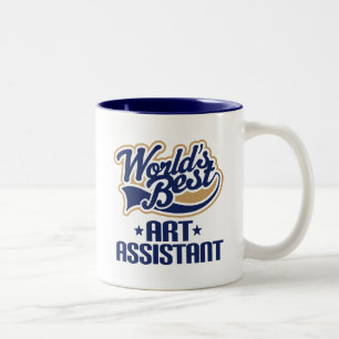 Gift Idea For Art Assistant (Worlds Best) Two-Tone Coffee Mug