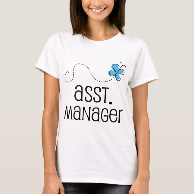 Gift Idea For Assistant Manager (Butterfly) T-Shirt (Front)