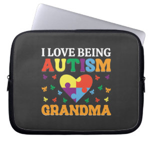 Gift Idea For Autism Grandma, proud Autism grandma Laptop Sleeve