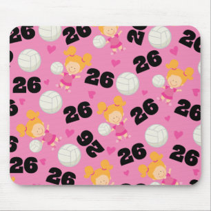 Gift Idea For Girls Volleyball Player Number 26 Mouse Mat