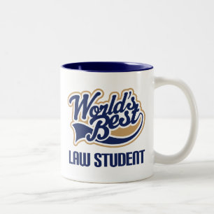 Gift Idea For Law Student (Worlds Best) Two-Tone Coffee Mug
