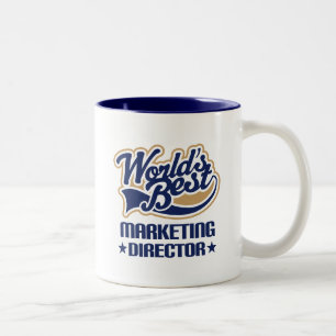 Gift Idea For Marketing Director (Worlds Best) Two-Tone Coffee Mug