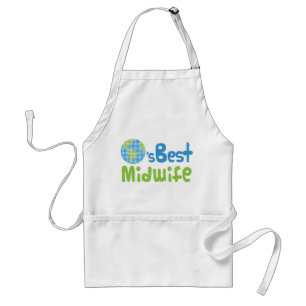 Gift Idea For Midwife (Worlds Best) Standard Apron