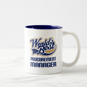 Gift Idea For Procurement Manager (Worlds Best) Two-Tone Coffee Mug