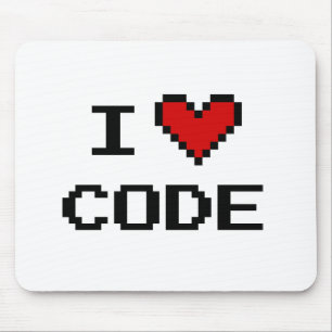 Gift idea for programmer i heart code mousepad