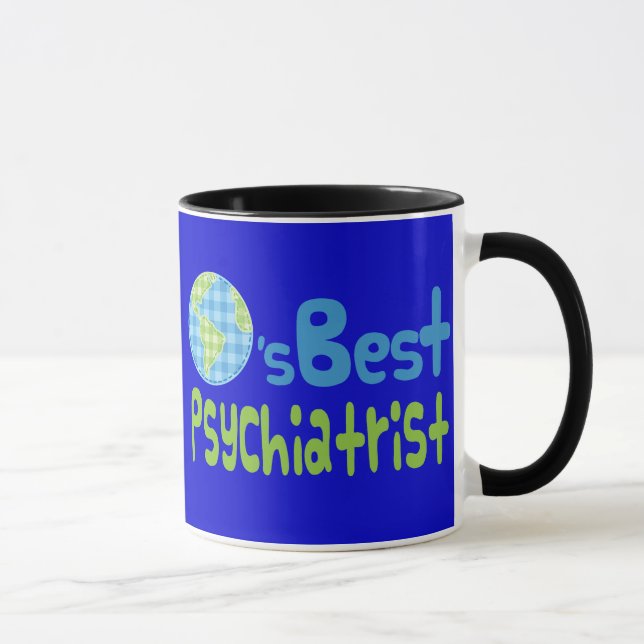 Gift Idea For Psychiatrist (Worlds Best) Mug (Right)