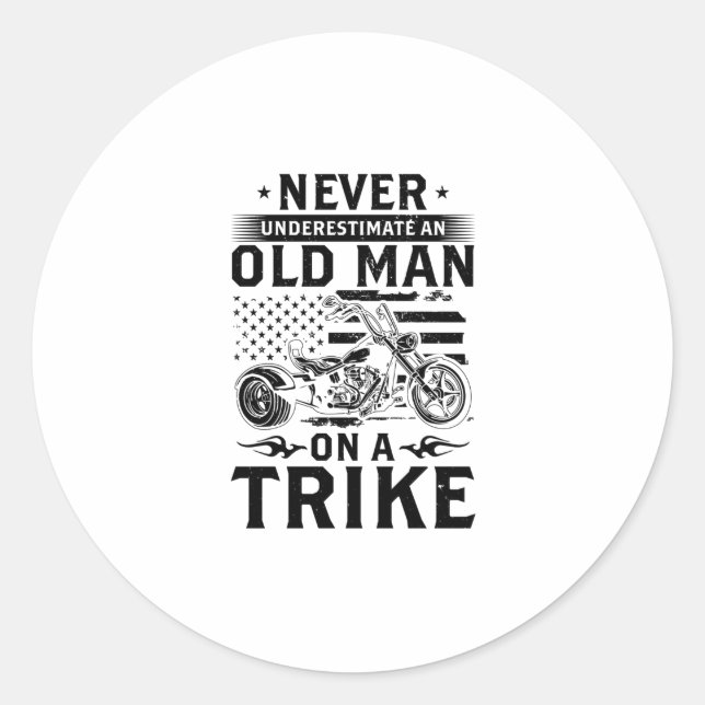Gift idea for trikers | Trike Driving Trikes Hobby Classic Round Sticker (Front)