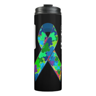 Gift Idea for Women - Autism Mum Shirt. Awesome pr Thermal Tumbler