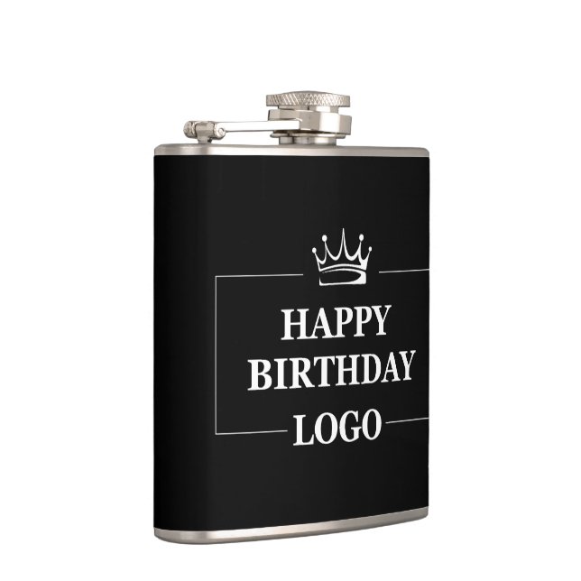 Gift Idea, Personalised Birthday Custom Template Hip Flask (Right)