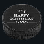 Gift Idea, Personalised Birthday Custom Template Hockey Puck<br><div class="desc">You can customise it with your photo,  logo or with your text.  You can place them as you like on the customisation page. Modern,  unique,  simple,  or personal,  it's your choice.</div>