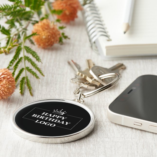Gift Idea, Personalised Birthday Custom Template Key Ring (Side)