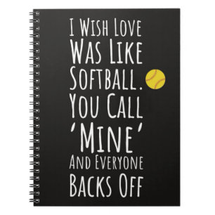 Gift Ideas For Girls Softball Players Kids Team  Notebook