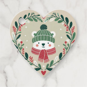 Gift label "Coeur de Noel"