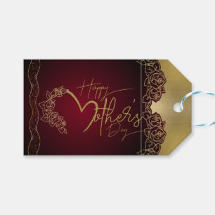 gift label for mother's day with roses