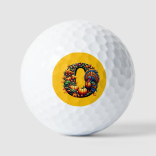 Gift letter o Thanksgiving style  Golf Balls