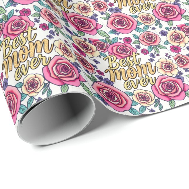 Gift Luxury Floral Modern Collection Wrapping Paper (Roll Corner)