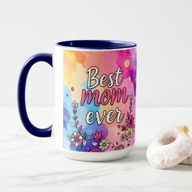 Gift Luxury Floral Trendy Collection Mug (With Donut)