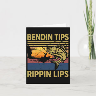 Gift Men Bendin Tips Rippin Lips Fishing-shirt B D Card