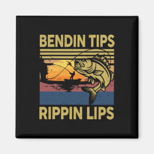 Gift Men Bendin Tips Rippin Lips Fishing-shirt B D Magnet