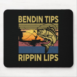 Gift Men Bendin Tips Rippin Lips Fishing-shirt B D Mouse Mat