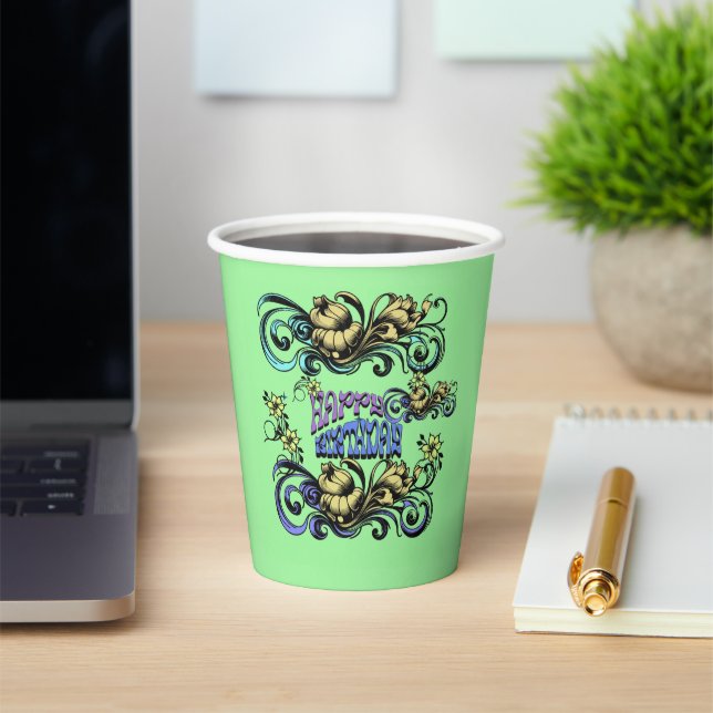 GIFT MOM DAD, BIRTHDAY WIFE HUSBAND BOYFRIEND  PAPER CUPS (Insitu)