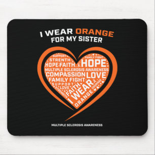 Gift Ms Apparel Orange Sister Multiple Sclerosis A Mouse Mat