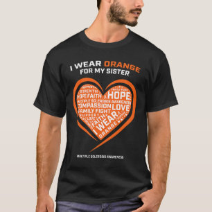 Gift Ms Apparel Orange Sister Multiple Sclerosis A T-Shirt
