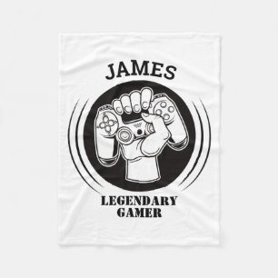 Gift Name Personalized Funny Gaming Geek Birthday Fleece Blanket